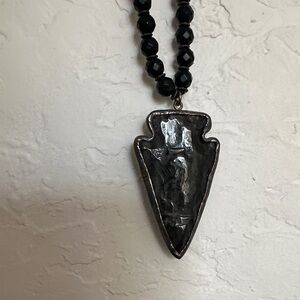 Chan Luu Laboradite Beaded Necklace with Arrowhead Pendant